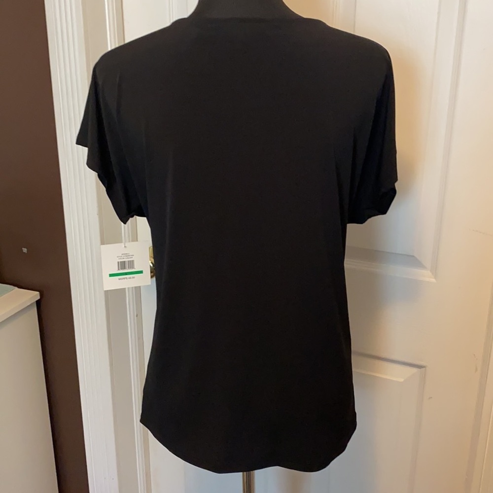 Ellen Tracy Top Blouse Twist Front V-neck sz L NWT - Picture 3 of 5